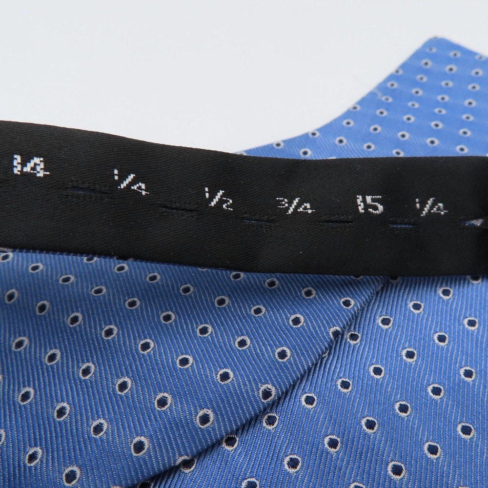 Nautica Bow Tie Silk Blue White Polka Dot 2.25" Wide - Picture 5 of 5